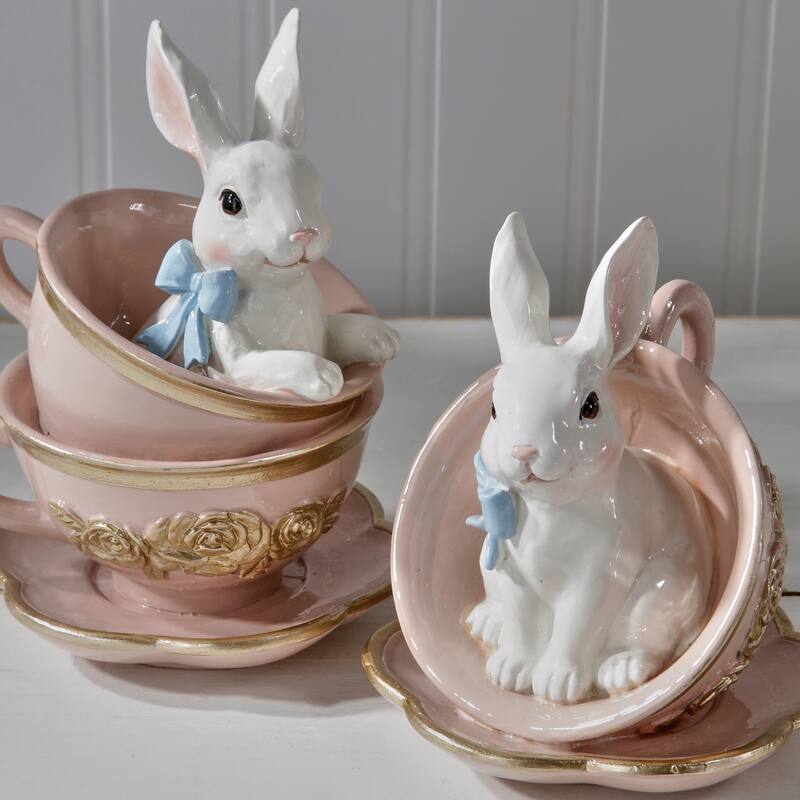 5-6" Resin Teacup Bunny