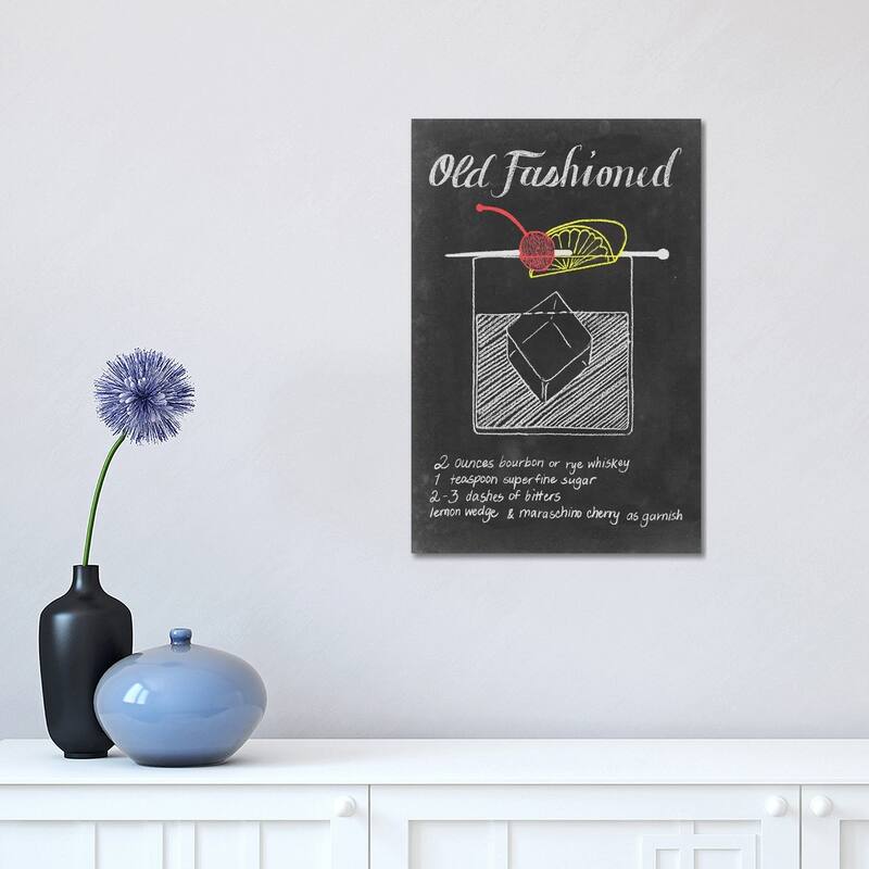 iCanvas "Chalkboard Cocktails Collection V" by Grace Popp Canvas Print - 18x12x1.5