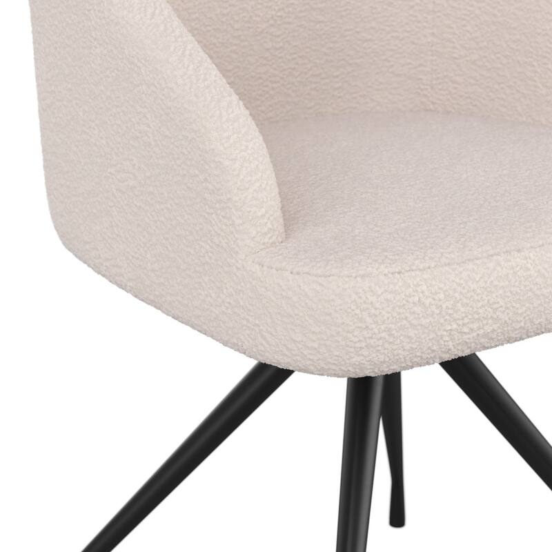Martha Stewart Upholstered Stationary Swivel Home Office Chair