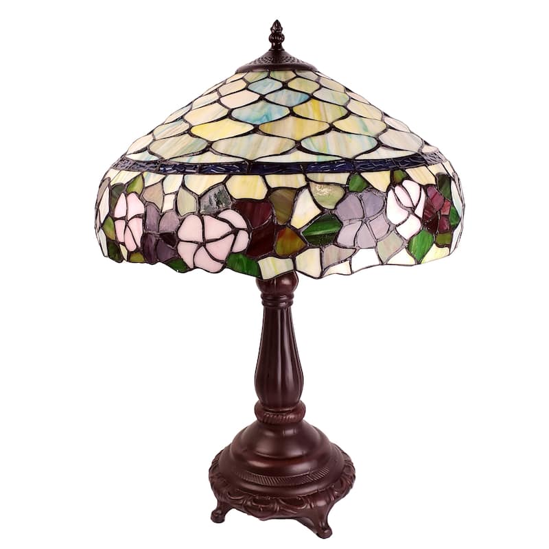 Tiffany-style Peony Table Lamp