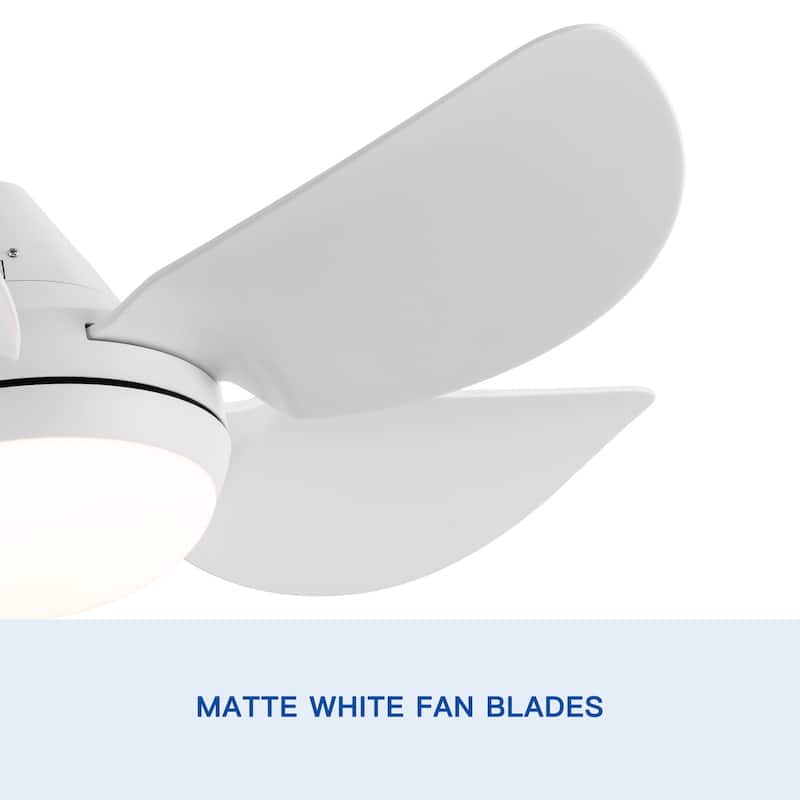 30" 3 Speed Intergrated LED Ceiling Fan Lighting with ABS Blade