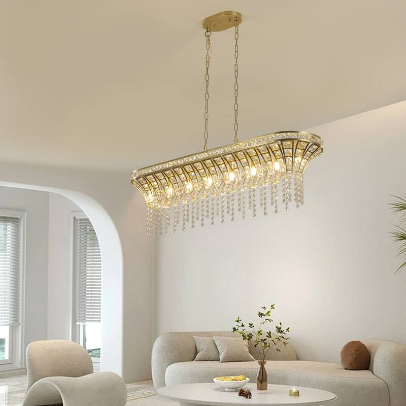 Modern Crystal Chandelier - Luxury Pendant Ceiling Light Pendant Light for Dining Room, Kitchen Island, or Living Room