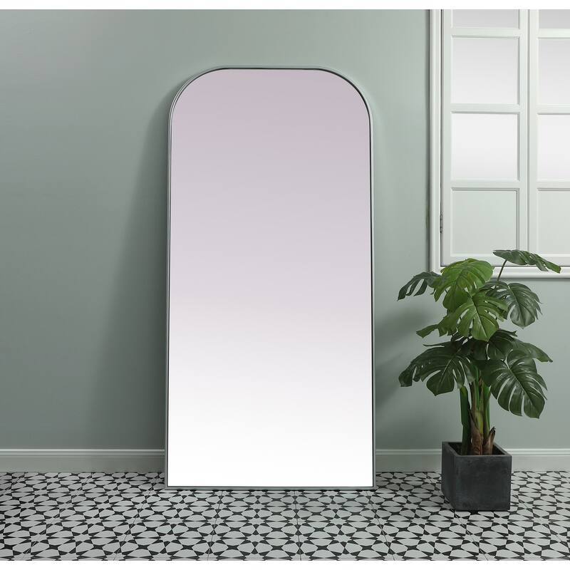 Indigo Home Metal Frame Arch Full Length Mirror 35x72 Inch