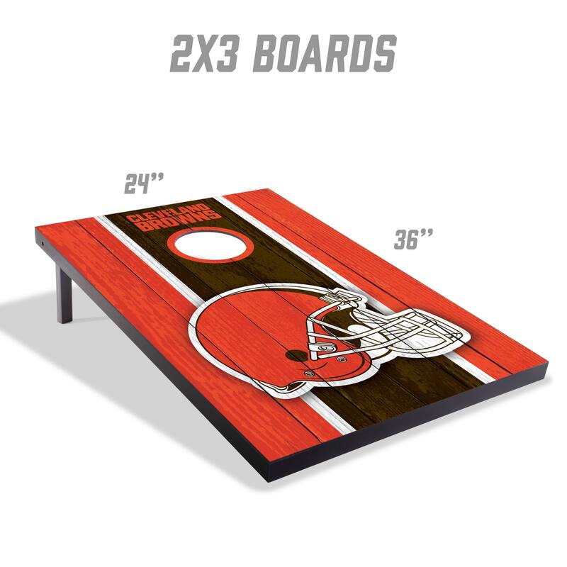 Cleveland Browns NFL Compact 2x3 Tailgate Cornhole Board Set