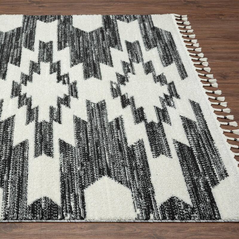 Luxe Weavers Geometric South Western Area Rug, Carpet with Fringe