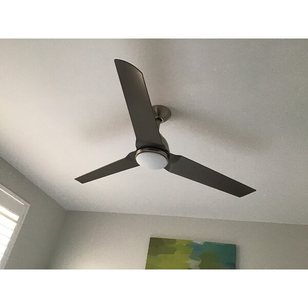 Top Product Reviews For Java Led 54 Led Ceiling Fan In Brushed Nickel Wet Finish W Silver Blades 18068443 Overstock