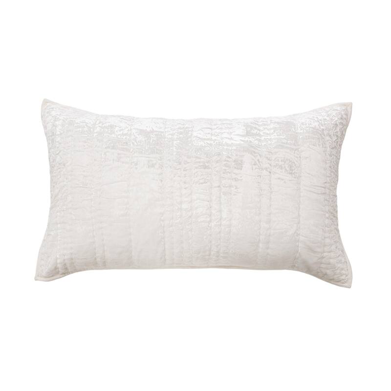 Villa by Classic Home Seville Velvet Sham - King - Ivory
