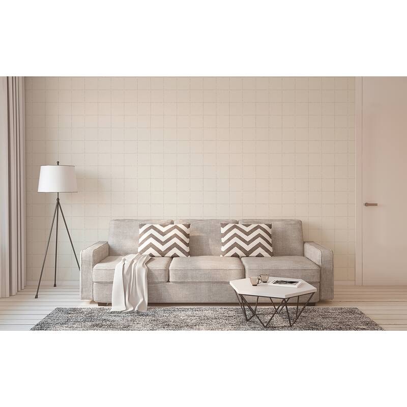 Advantage Kishi White Tile Wallpaper - 20.9in x 396in x 0.025in - 20.9in x 396in x 0.025in
