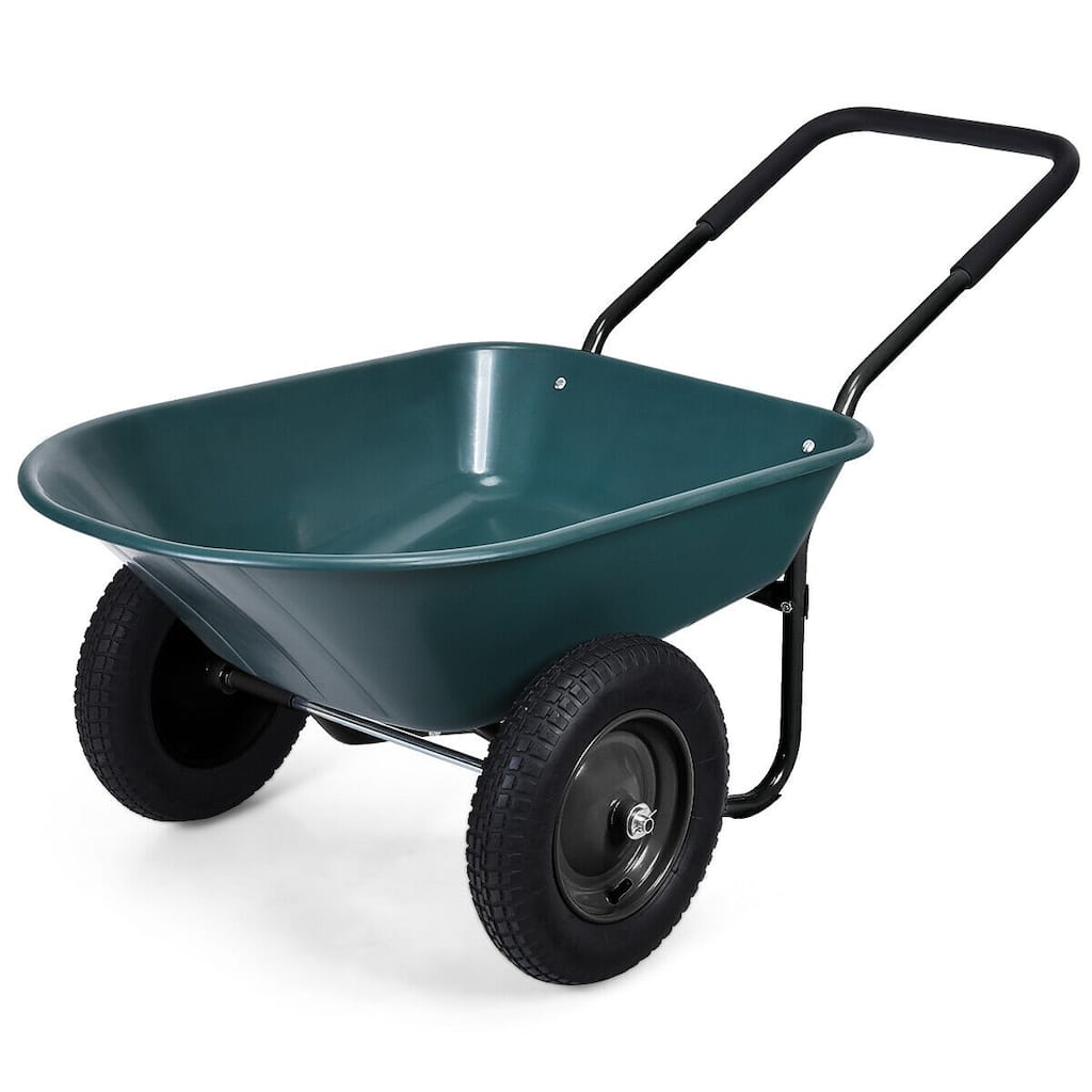 Costway 2 Tire Wheelbarrow Cart Heavy-duty Dolly Utility Cart