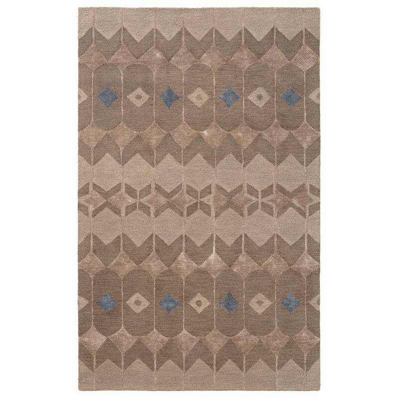 Terra by Obeetee Aero Lynx Adobe Rug - Natural/Criss Cross - 7'9" x 9'9"