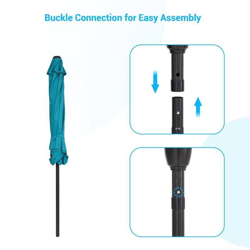 Bonosuki 7.5-foot Waterproof Sunshade Canopy Patio Umbrella