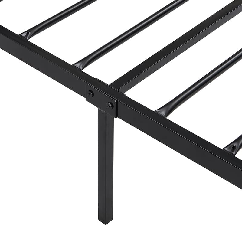 Sturdy Metal Bed with Headboard and Footboard