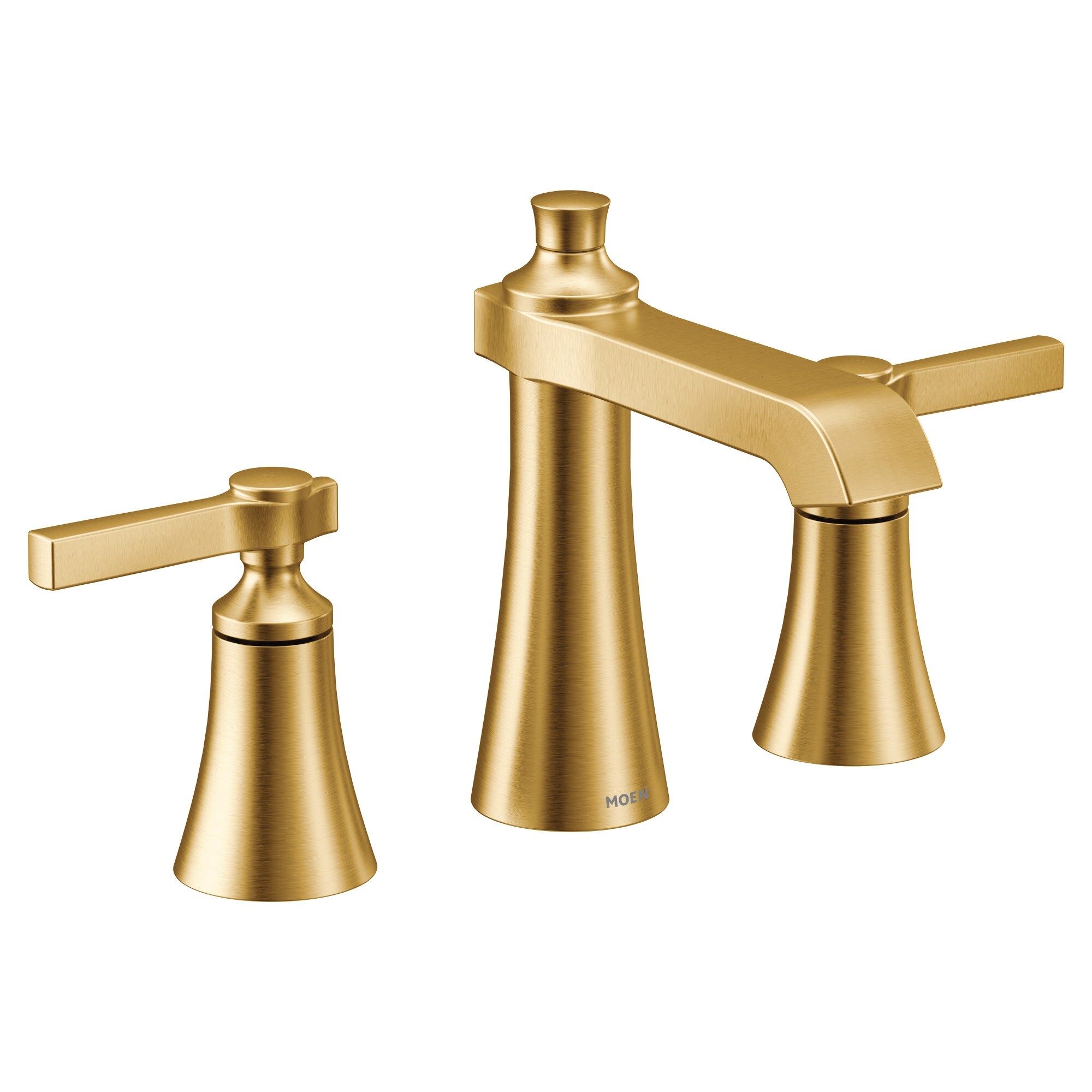 Shop Moen Ts6984 Flara 1 2 Gpm Widespread Bathroom Faucet With