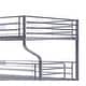 preview thumbnail 4 of 4, Industrial 3 Tier Bunk Bed with Curved Metal Frame and Guardrails, Silver