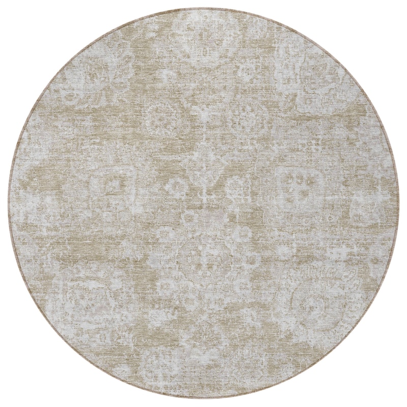 HomeRoots Floral Transitional Rectangle Outdoor Rug