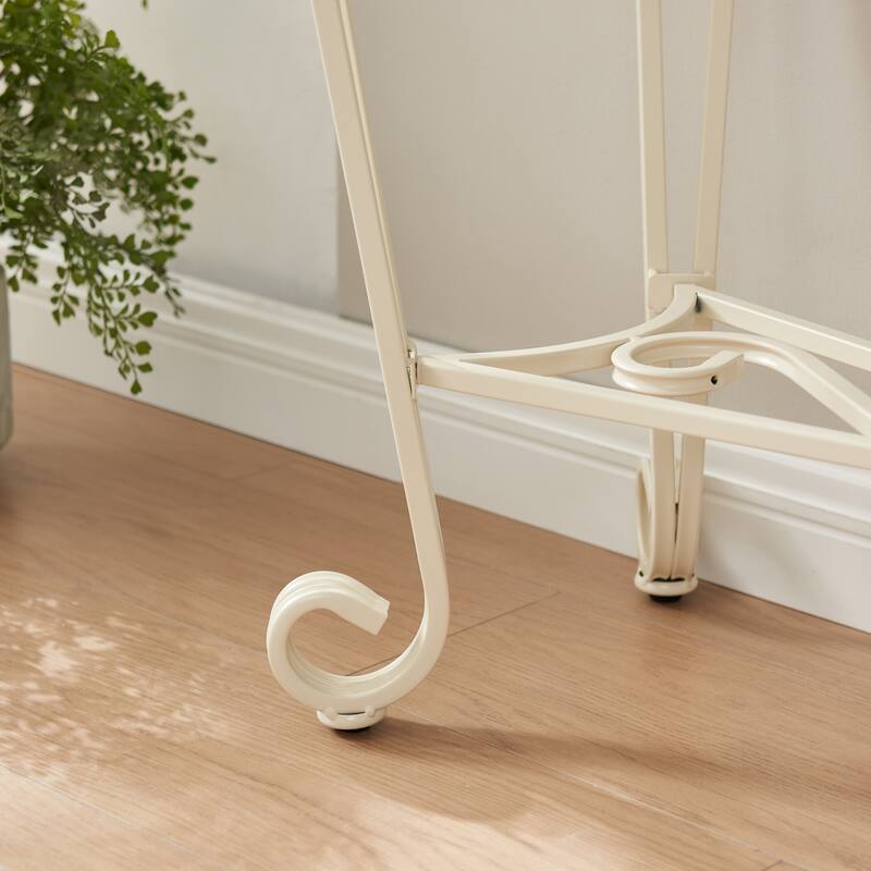 Modern Style Fancy Glass and Metal Table for Entrance, Console Tables for Entryway - Glass - Transparent