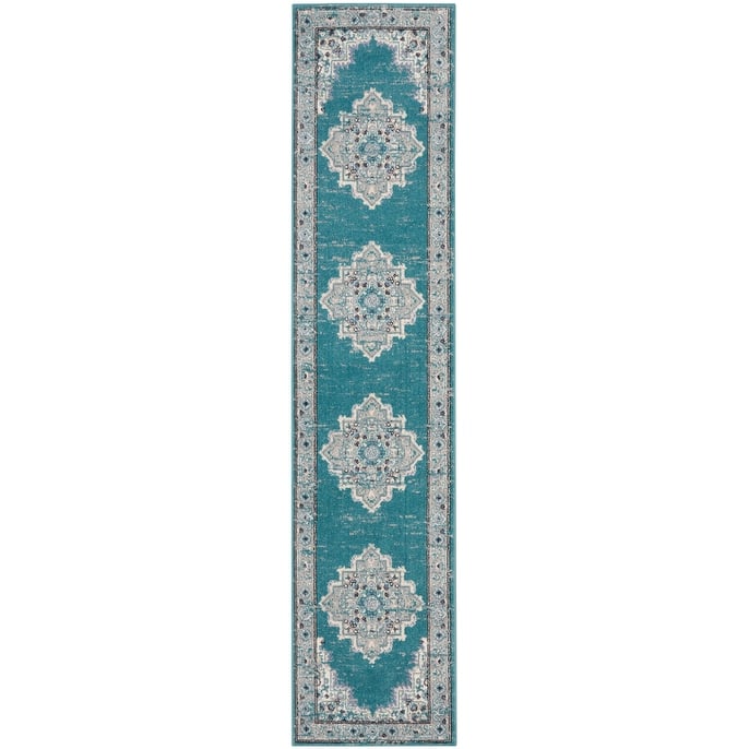 Porch & Den Dobbin Vintage Persian Medallion Farmhouse Area Rug