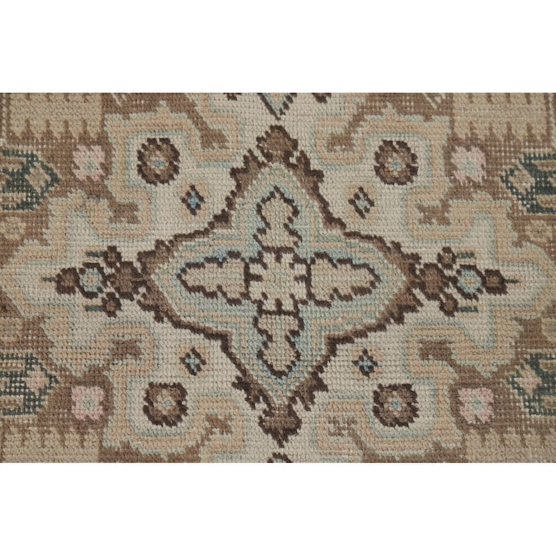 Tabriz Vintage Persian Area Rug Hand-Knotted Wool Carpet - 6'5" x 9'5"