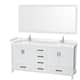 Option White, Carrara Cultured Marble Top, Chrome Trim