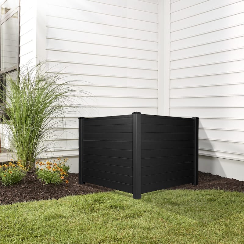 Privacy Screen Outdoor Privacy Fence Panels for Air Conditioner and Trash Can (2 Panels-White)