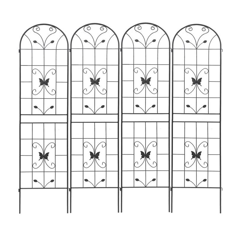 4 Pack Metal Garden Rustproof Trellis for Climbing Plants