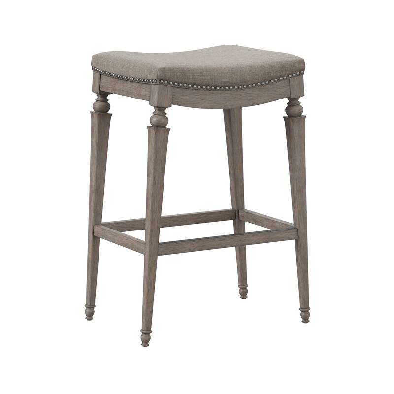 Hillsdale Furniture Vetrina Wood Backless Counter Height Stool - 21.5"W x 15.5"L x 27"H - Grey - Counter Height