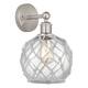 Option Brushed Satin Nickel / Clear Glass with White Rope