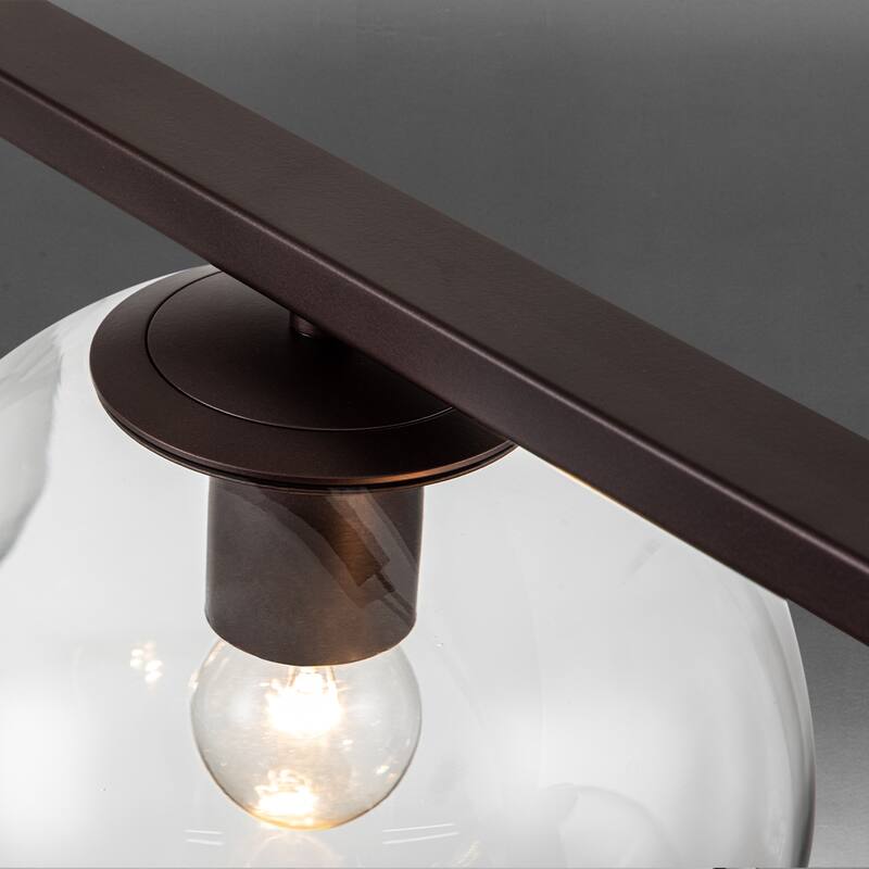 5 - Light 44" Large Globe Chandelier Kitchen Island Linear Pendant Light for Dining Room