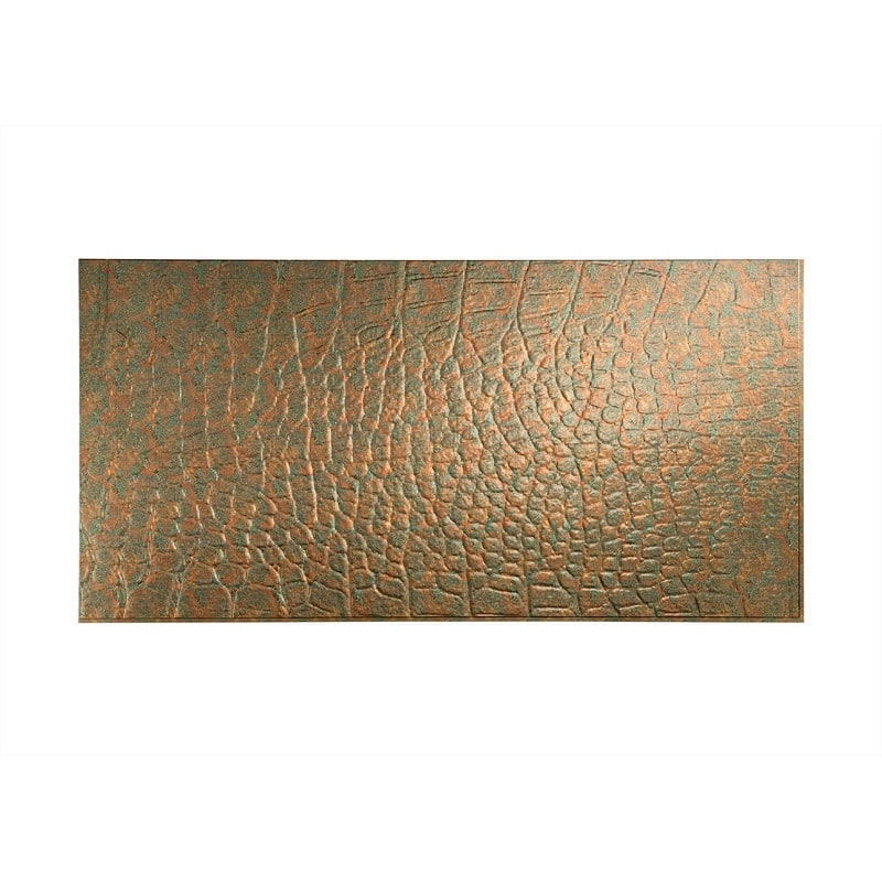 FASÄDE Cayman 4-foot x 8-foot PVC Wall Panel in Copper Fantasy - Gold - 4 x 8