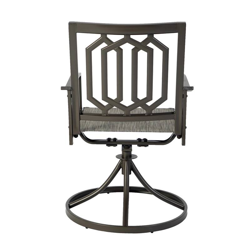 Kozyard Modern Classic Outdoor Metal Swivel Chairs Patio Dining Rocker Chair