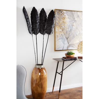 Black Dried Plant Bamboo Home Decor Natural Foliage (Set of 4) - 7 x 2 x 78