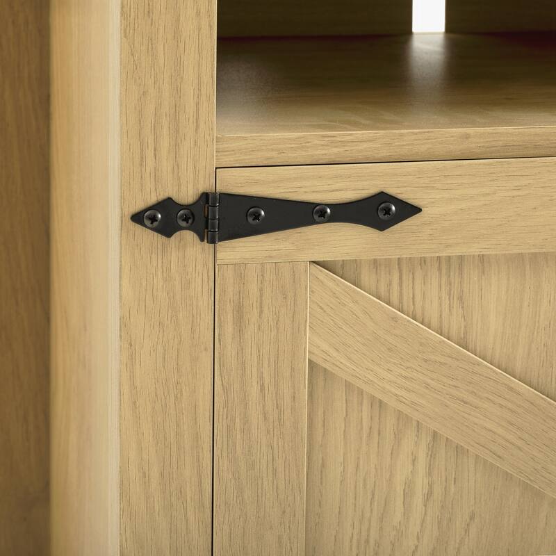 Modern 4-Door Sideboard Buffet with Power Outlets & USB Ports