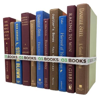 Burgundy Skies Decorative Books Burgundy, Lightbrown and Blue - N/A