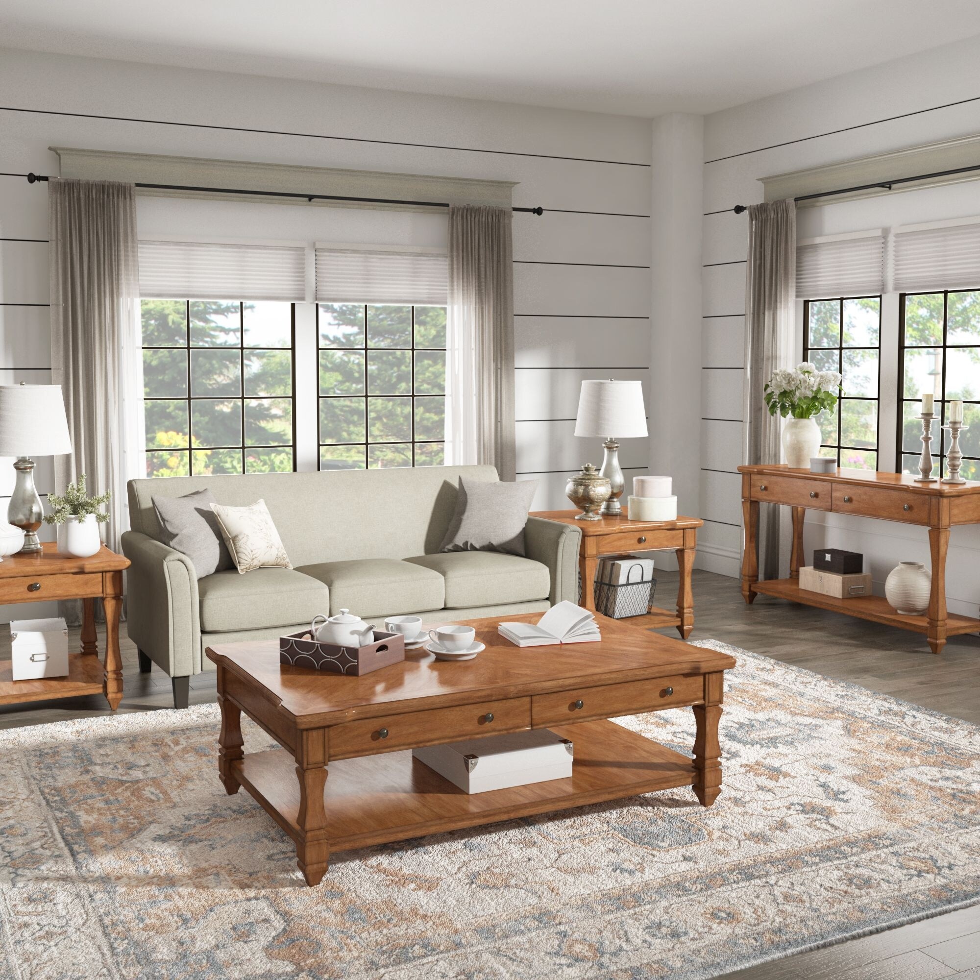 Shop Waverly Coffee Table Or Table Set With Shelf And Drawer By