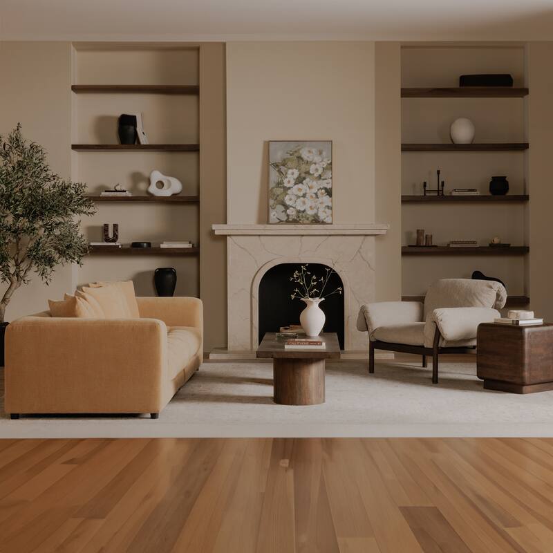 NADAAL STUDIOS Lycia Side Table, Oversized Square Shape in Solid Acacia Wood, Dark Brown