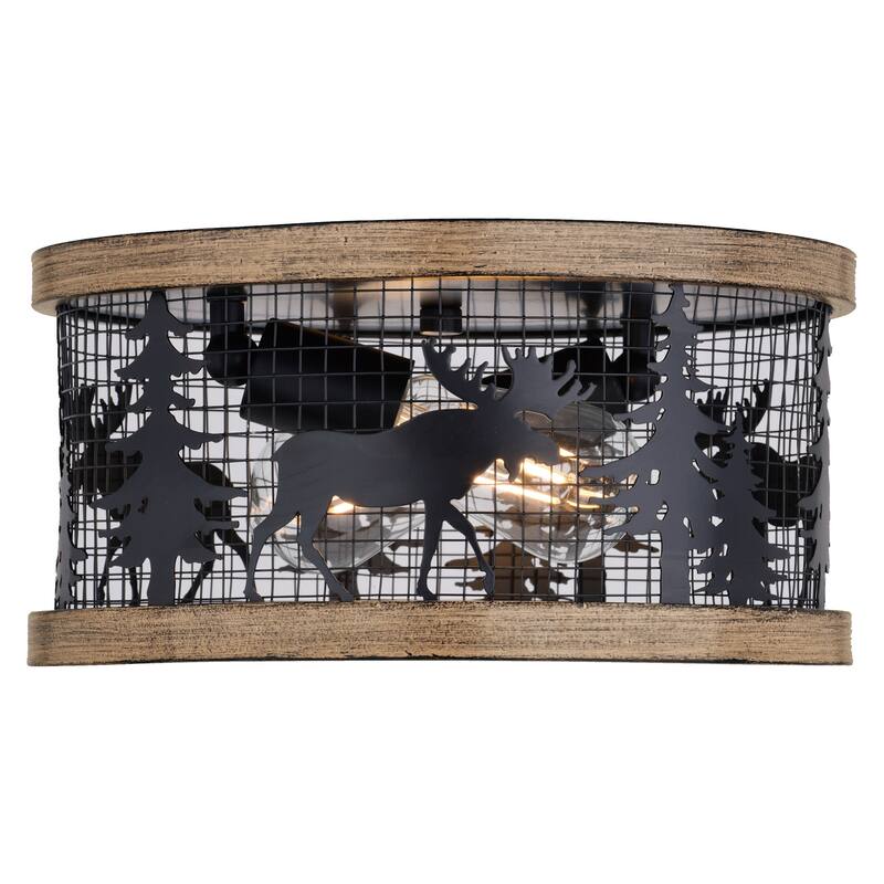 Vaxcel Lighting C0307 2 Light 12" Wide Flush Mount Drum Ceiling