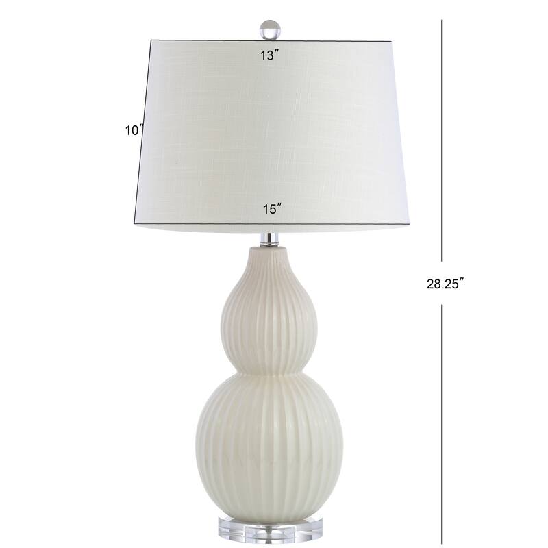 Dylan 28.25" Ceramic LED Table Lamp, Cream by JONATHAN Y