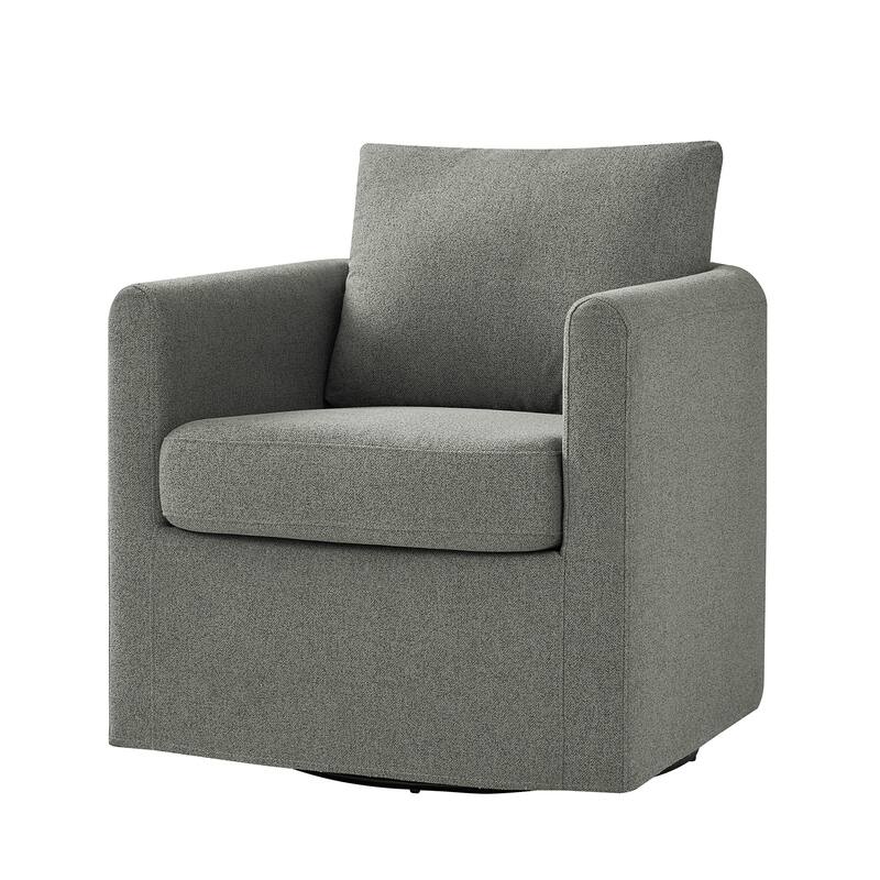 Erkenbald Modern 360-Degree Swivel Chair with Removable Slipcover by HULALA HOME