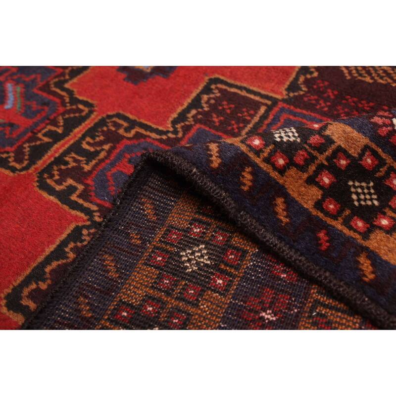 ECARPETGALLERY Hand-knotted Teimani Red Wool Rug - 3'7 x 5'11