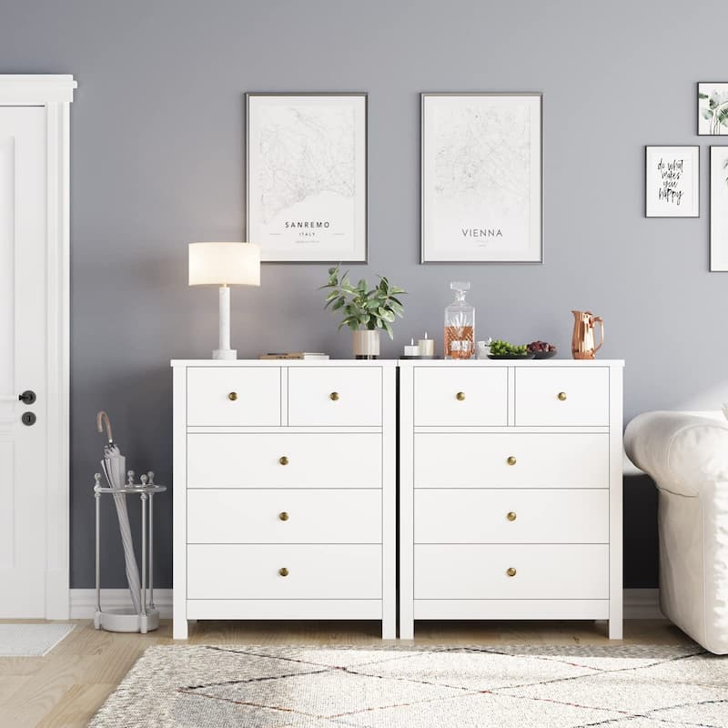5 Drawer Dresser with Deep Space,Storage Cabinet