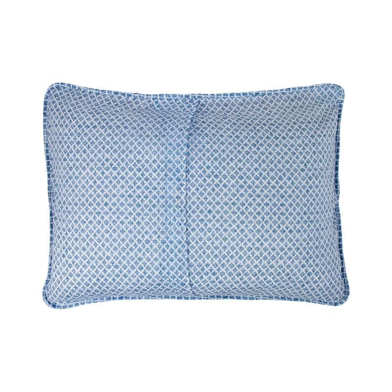 Laura Ashley Flora Cotton Reversible Blue Quilt Set On Sale Bed