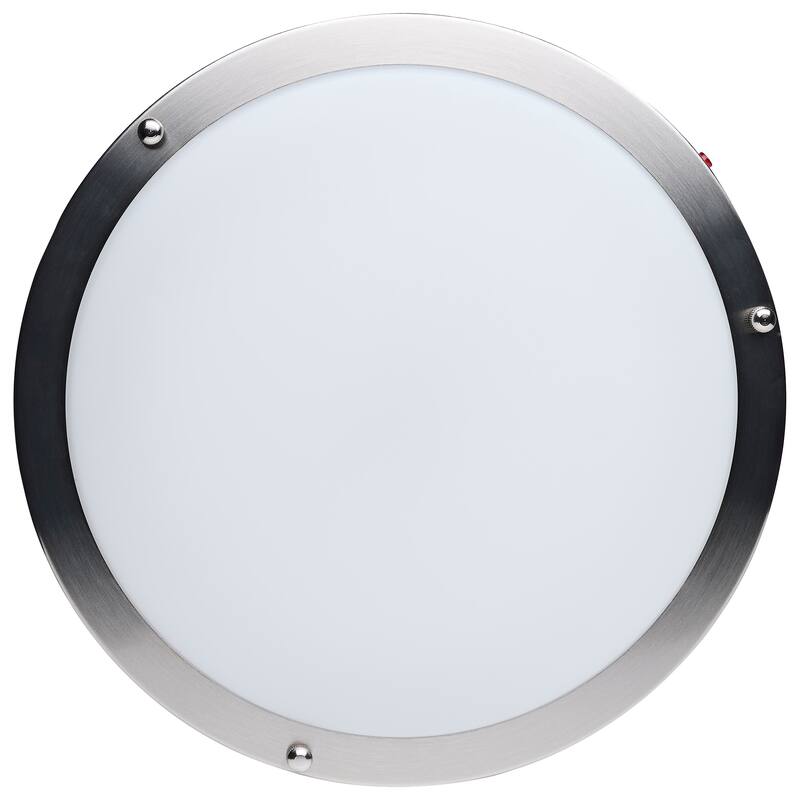 Glamour 13 Inch LED Flush Mount Emergency Battery CCT Selectable Brushed Nickel Finish - Brushed Nickel