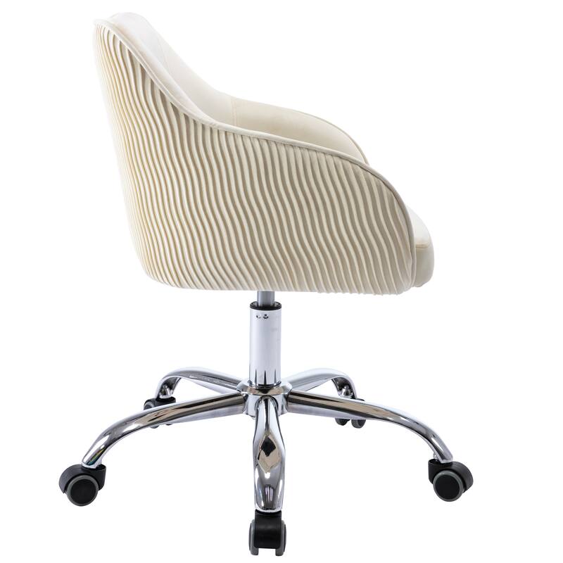 Corvus Braff Velvet Upholstered Adjustable Ergonomic Office Chair