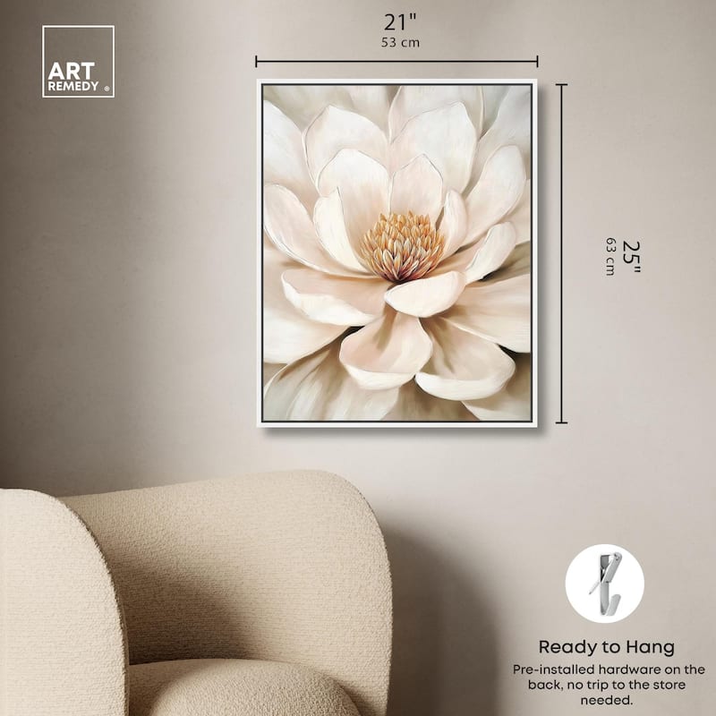 Golden Heart Canvas by Art Remedy