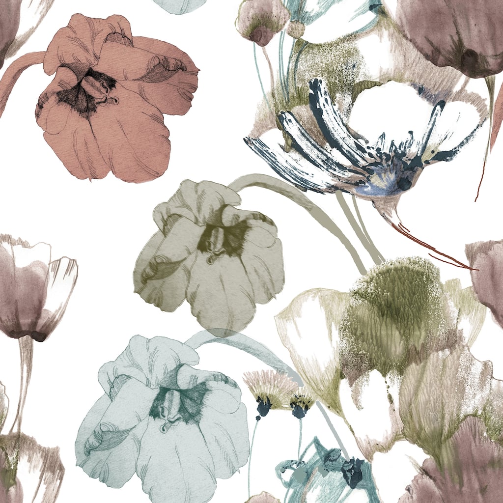 Summer Love Tulips Removable Wallpaper - 24'' inch x 10'ft