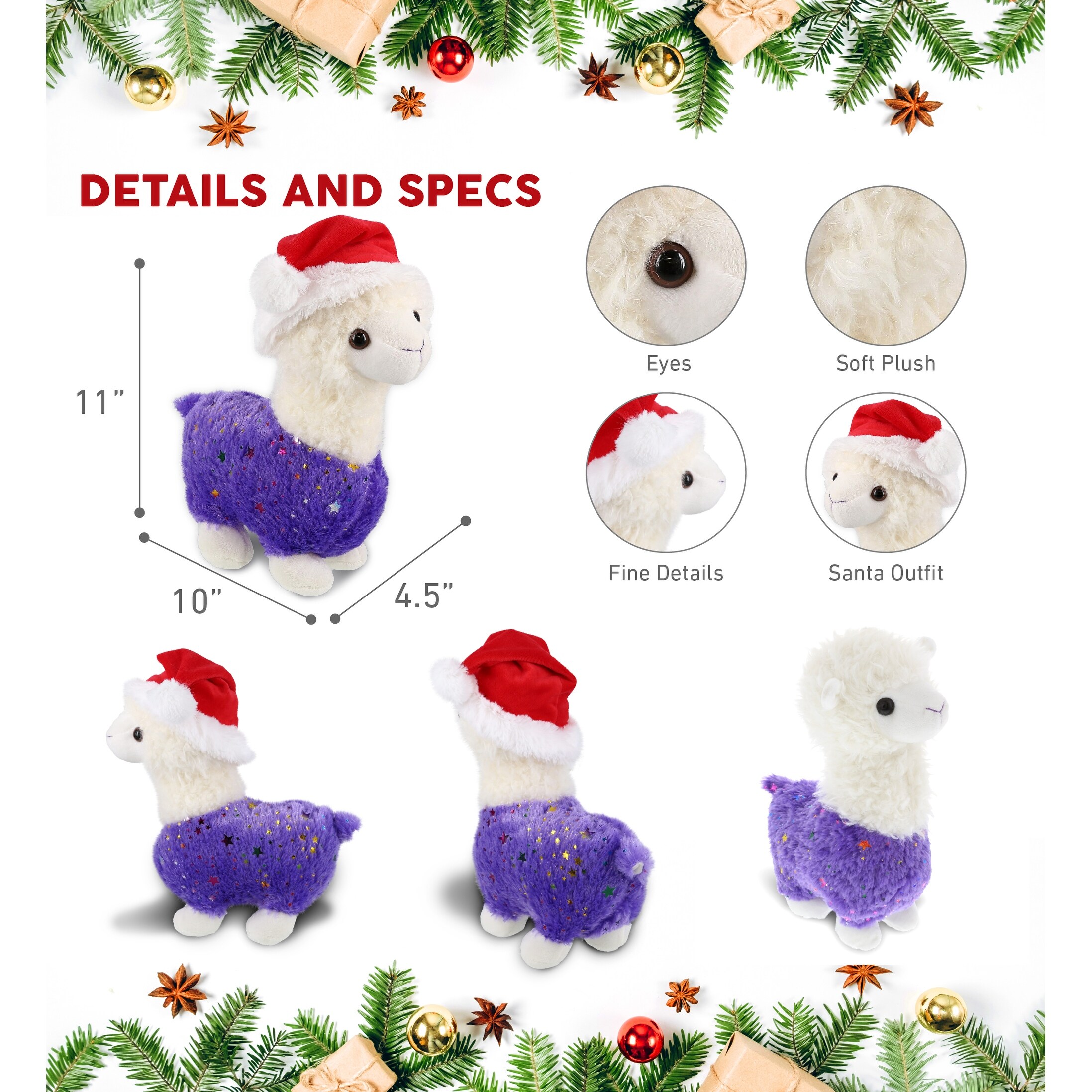 Purple plush santa hat cheap