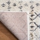 preview thumbnail 5 of 3, SAFAVIEH Berber Fringe Shag Leatha Trellis Rug - Cream/Dark Grey - 5' 3" x 7' 6"