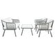 preview thumbnail 8 of 28, SAFAVIEH Outdoor Torsla 4-Piece Rope Patio Set