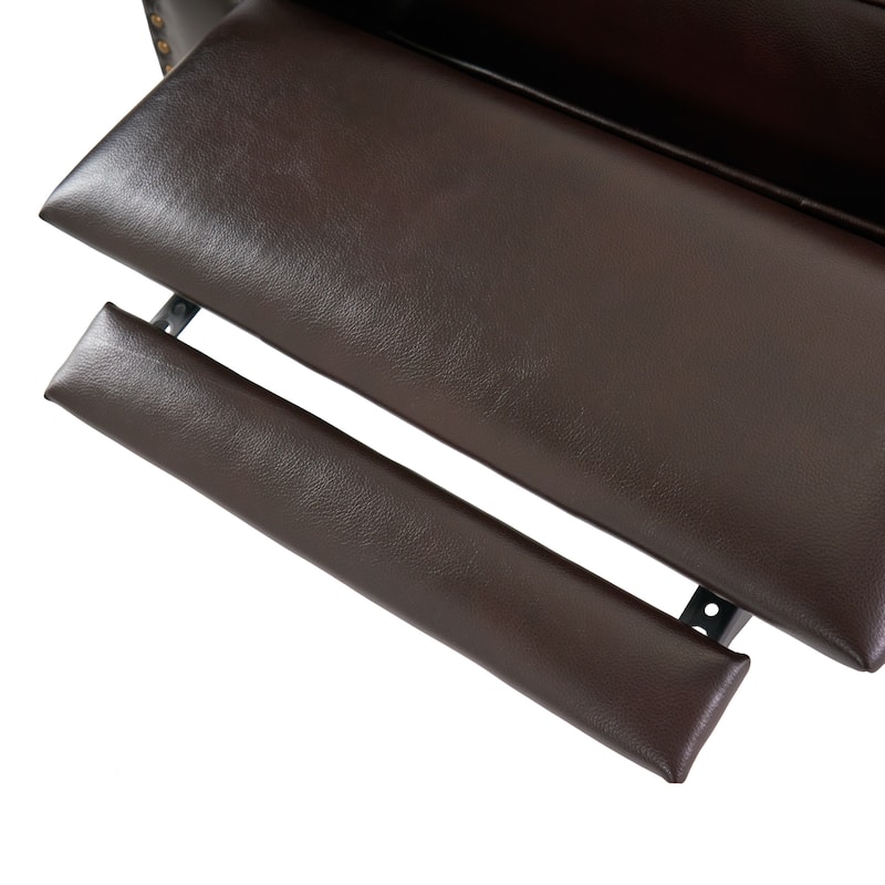 Neville 2-Tone PU Push Back Recliner by Christopher Knight Home