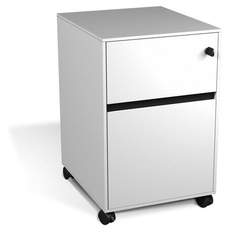 Rye Studio Luna Modern Mobile Executive File Cabinet